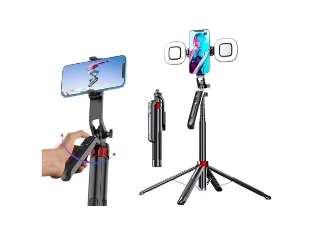 &uu TRIPODE  CELULAR Y GOPRO + BT 1,8MTS P195